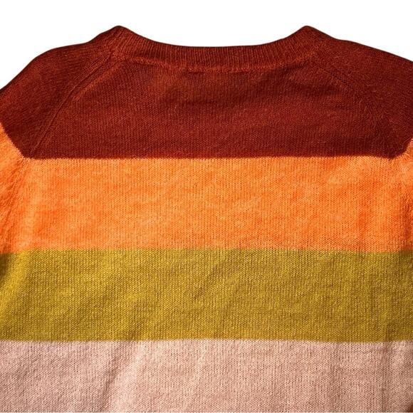 Scotch & Soda Women’s Sz M Rainbow Stripe Sweater Crewneck Pullover - Picture 8 of 12